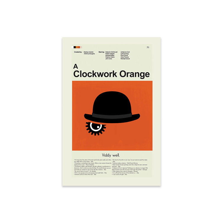 Trinx A Clockwork Orange On Plastic/Acrylic by Prints And Giggles By Erin Hagerman Painting